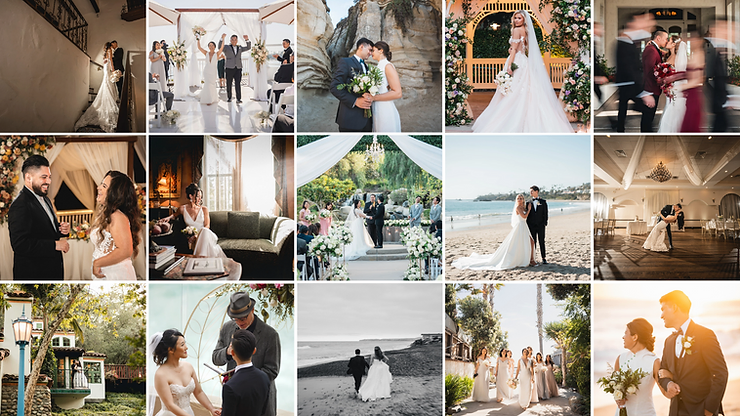 A picturesque outdoor garden wedding setup at one of the top wedding venues in Orange County, complete with elegant decorations.